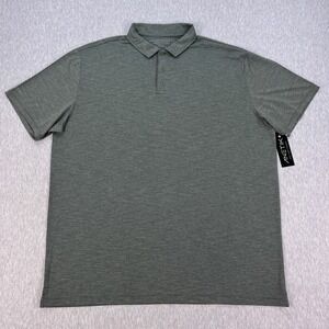 Anetik Low Pro Tech Polo Shirt Mens 3XL Dark Olive Heathered UV Vint UPF30+ NEW